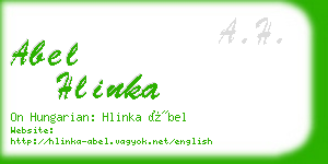 abel hlinka business card